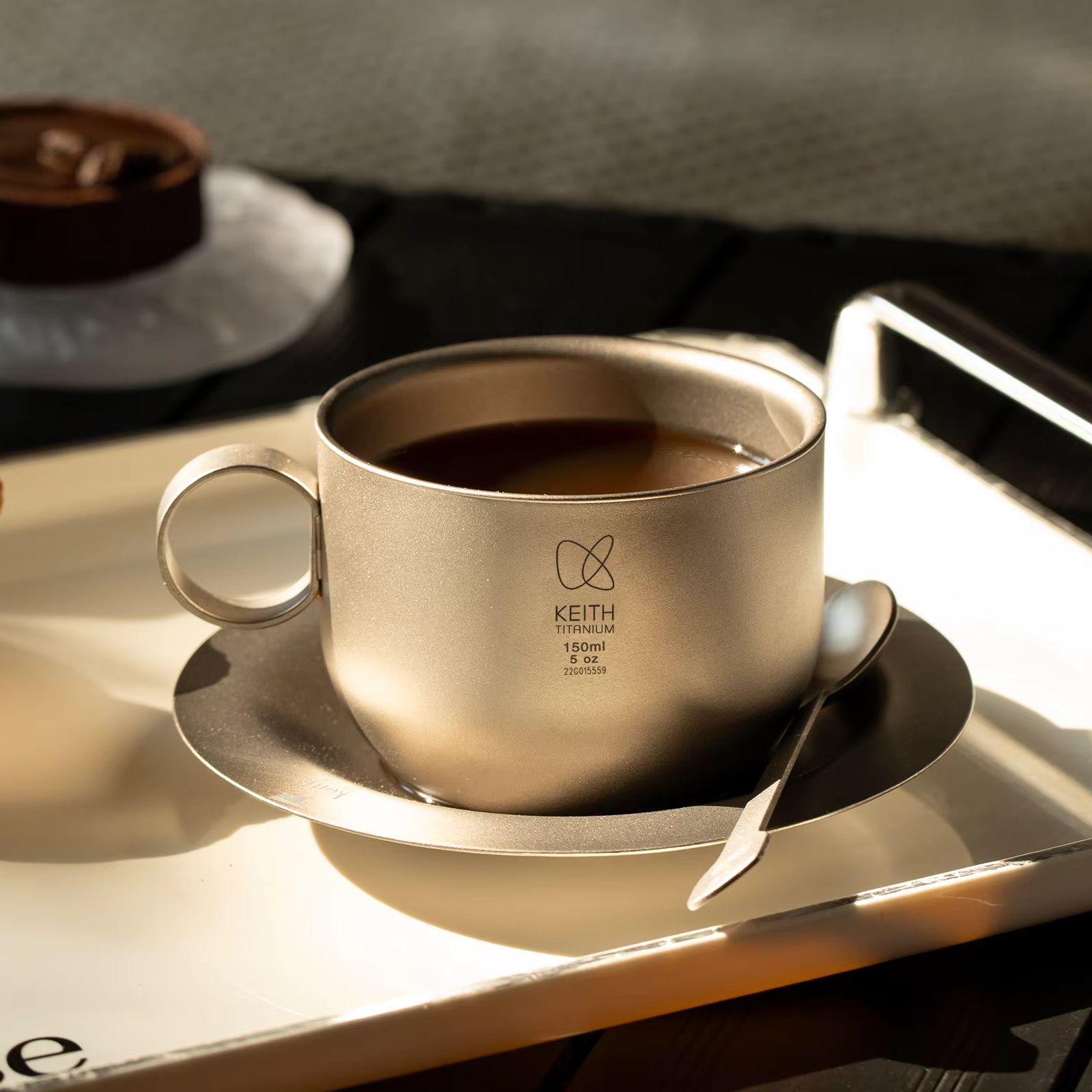 Espresso Cup Saucer - KEITH Pure Titanium Coffee Cup Set,