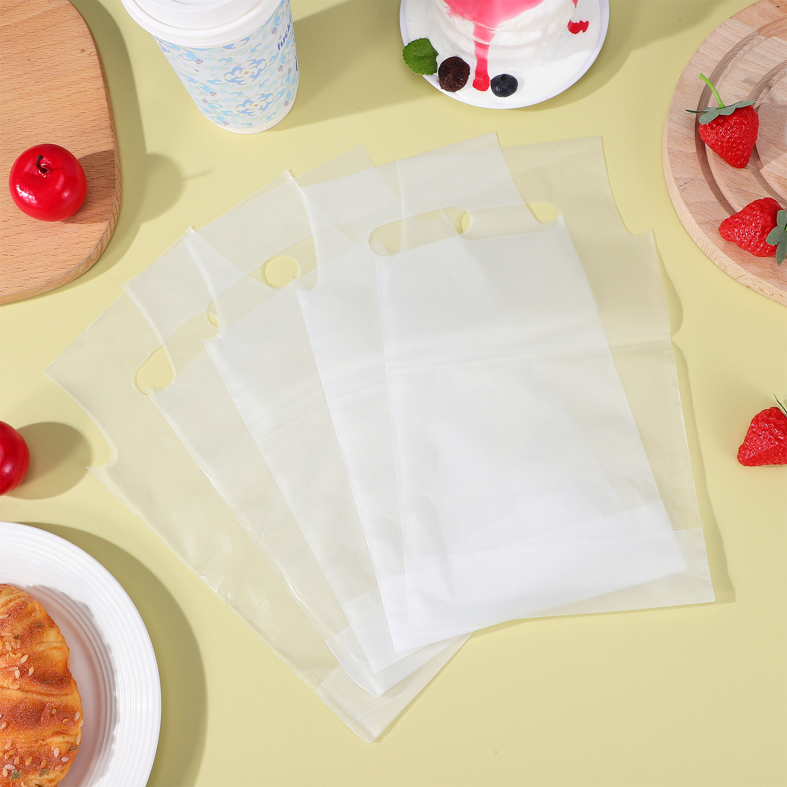 500Pcs Beverage Bags Handle Tr - Coffee Tea Milk recension och pris