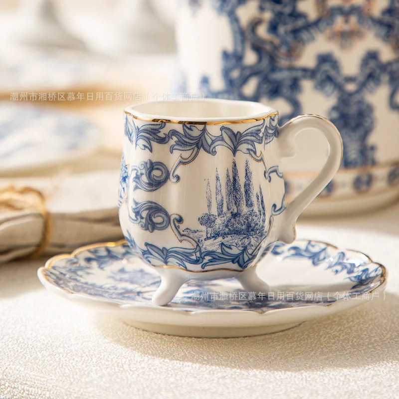 Blue And White Porcelain Turki - Espresso Cup Saucer recension och pris
