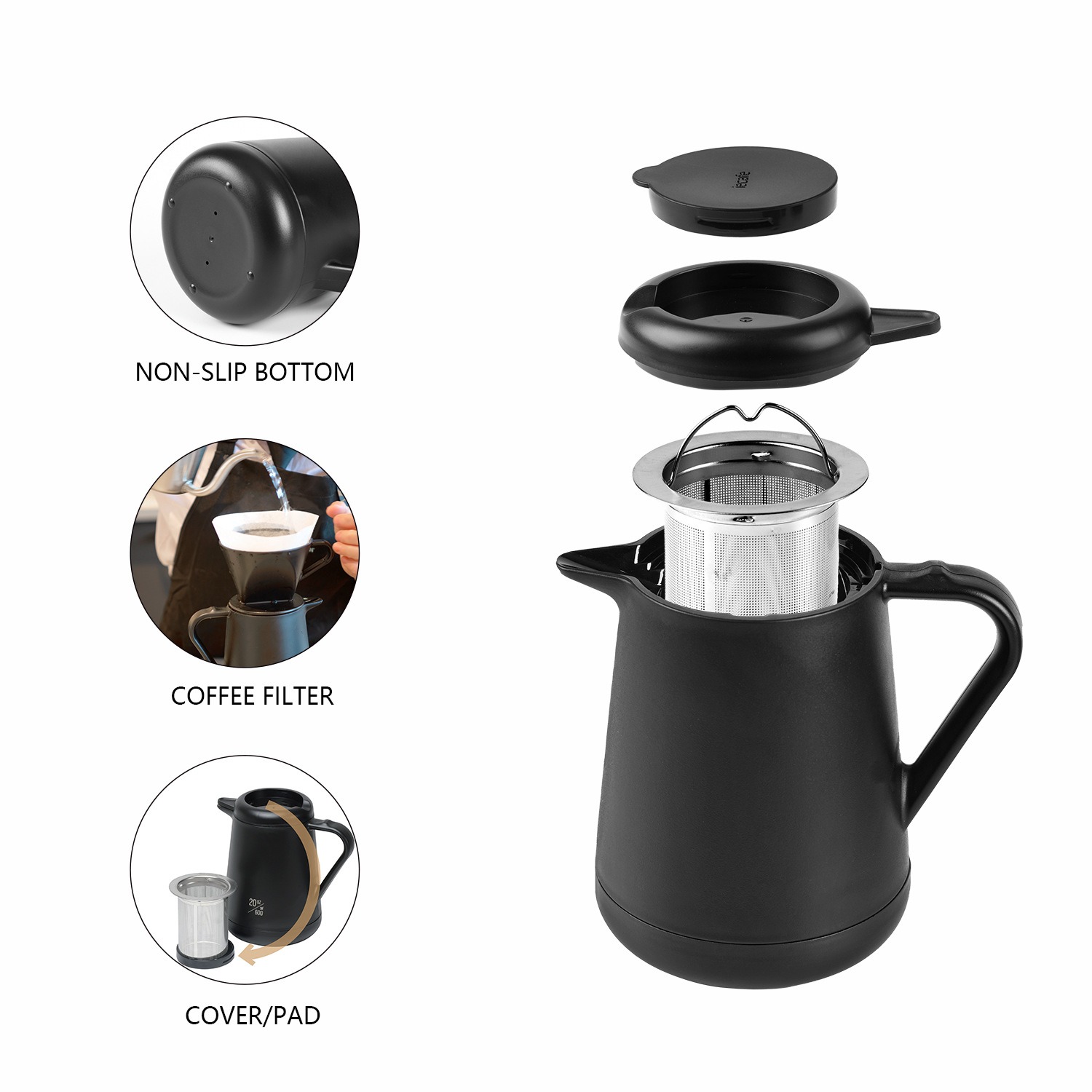 Ideus 20oz Stainless Steel Ins - Coffee Tea Pots recension och pris