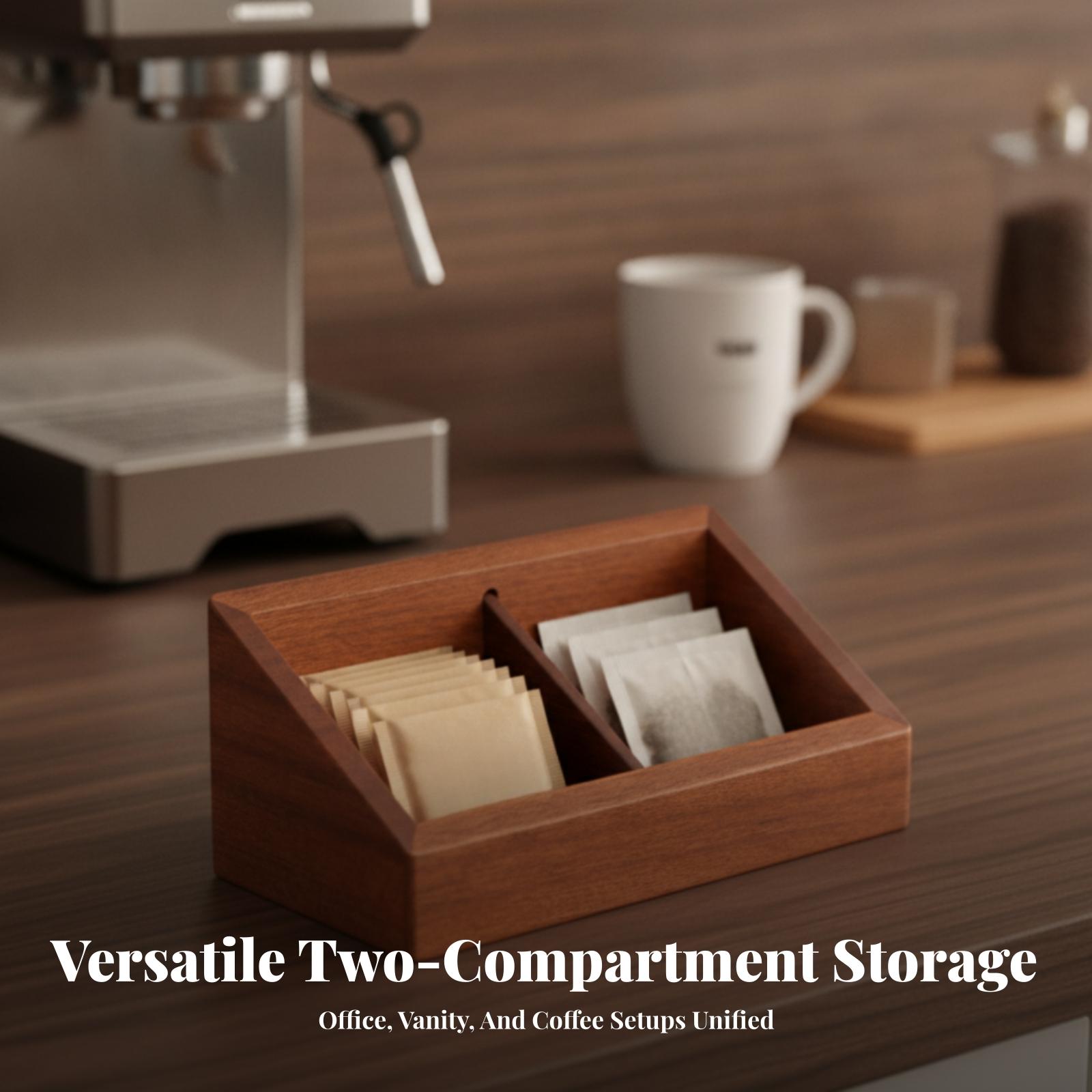 Two Compartment Desktop Organi - Coffee Tea Bags recension och pris