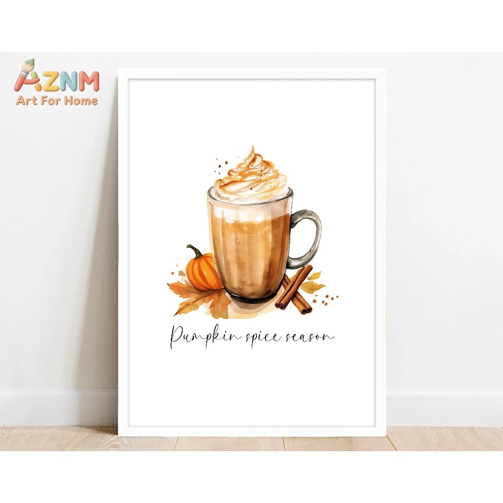 1PC Pumpkin Spice PosterPrint  - Coffee Tea Milk recension och pris