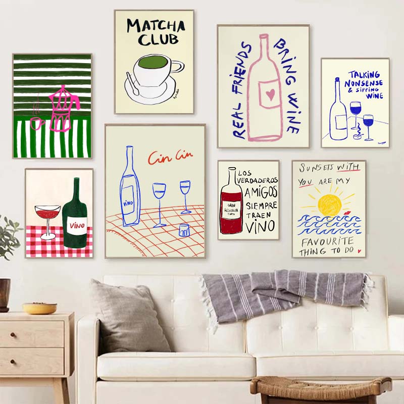 1pc frameless Canvas Painting  - Draw Coffee And Tea recension och pris