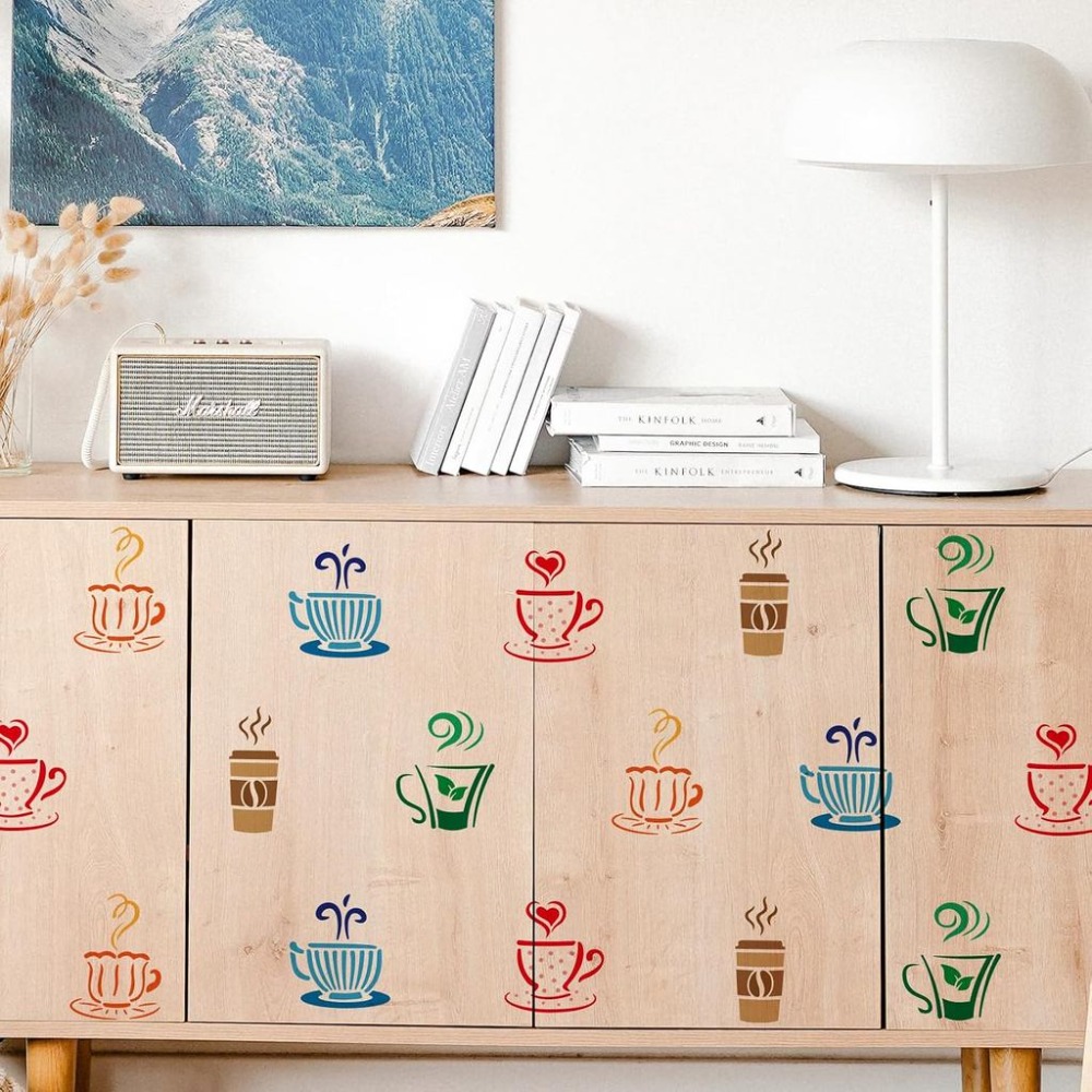 Hot Drinks Stencil for Paintin - Draw Coffee And Tea recension och pris