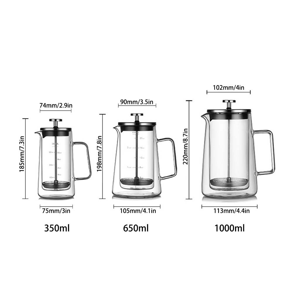 Double Layers French Press Pot - Coffee Tea Pots recension och pris
