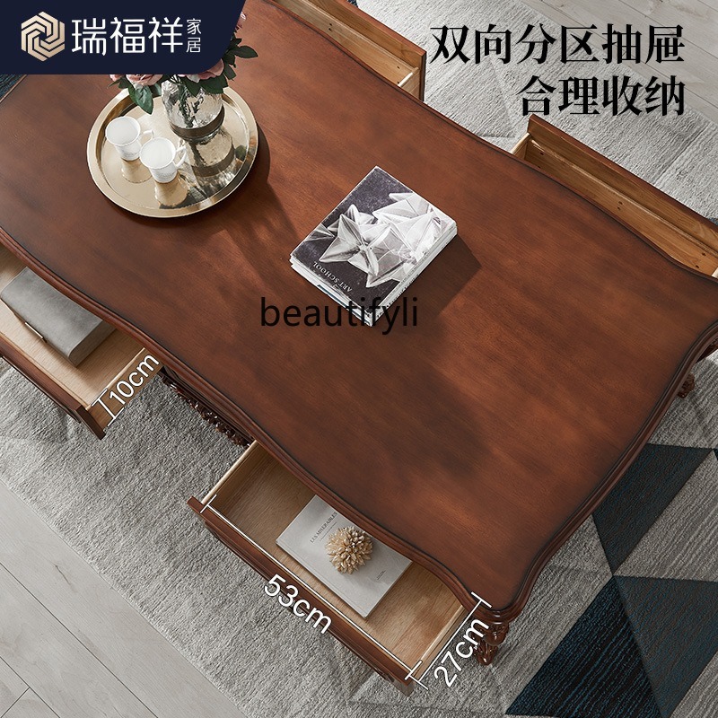 All solid wood coffee table Am - Draw Coffee And Tea recension och pris